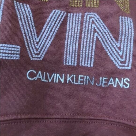 Calvin Klein Embroidered cropped top shirt sleeve size XS - Picture 2 of 5